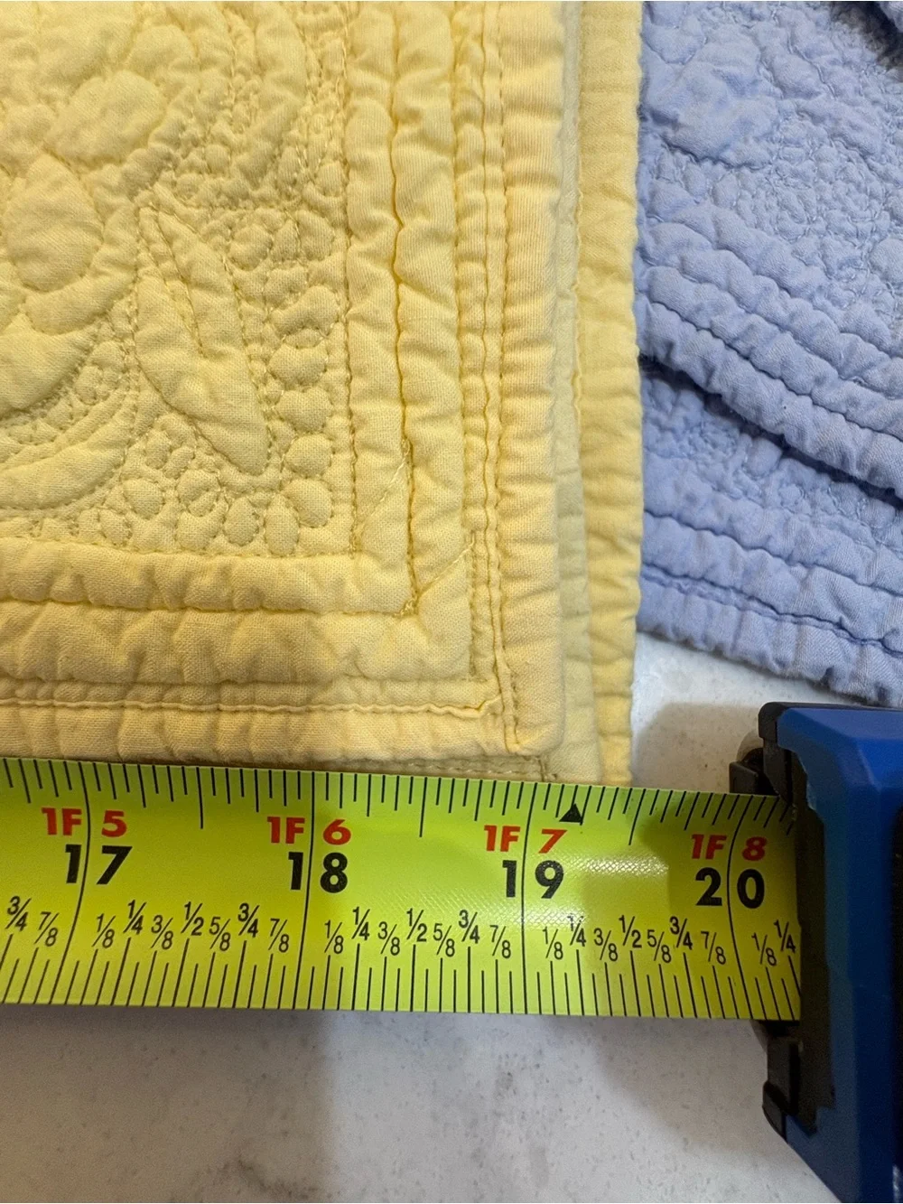 Williams Sonoma Light Blue & Soft Yellow placemats set of 8 cotton reversible